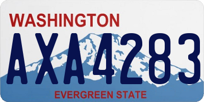 WA license plate AXA4283
