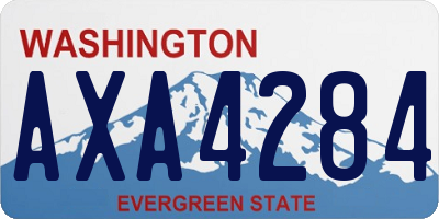 WA license plate AXA4284