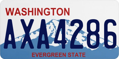 WA license plate AXA4286