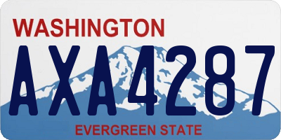 WA license plate AXA4287