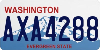 WA license plate AXA4288