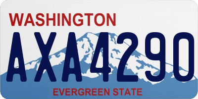 WA license plate AXA4290