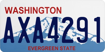 WA license plate AXA4291