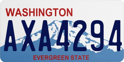 WA license plate AXA4294