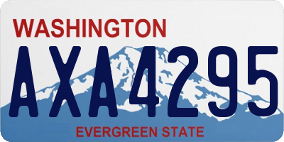 WA license plate AXA4295