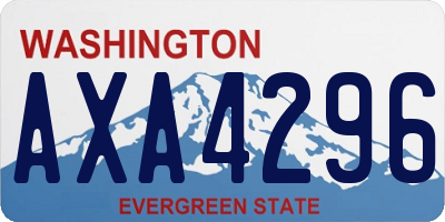 WA license plate AXA4296