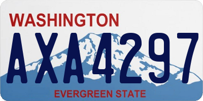WA license plate AXA4297