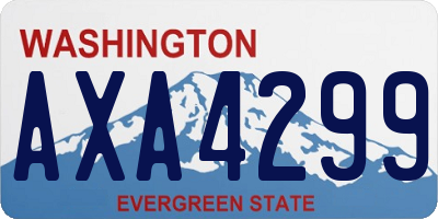 WA license plate AXA4299