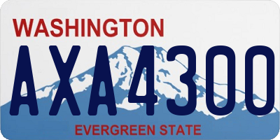 WA license plate AXA4300