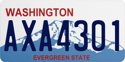 WA license plate AXA4301