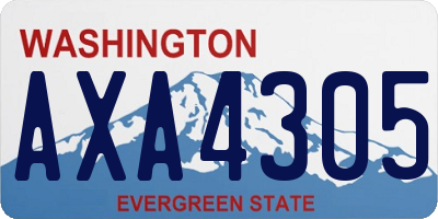 WA license plate AXA4305
