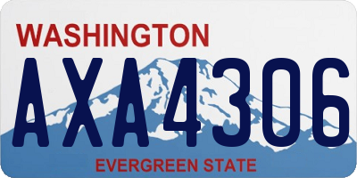 WA license plate AXA4306