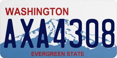 WA license plate AXA4308