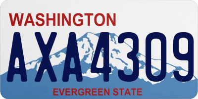WA license plate AXA4309