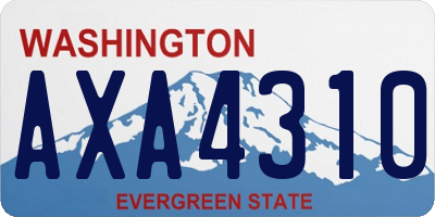 WA license plate AXA4310