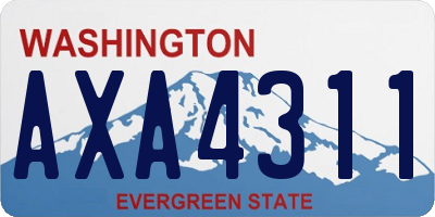 WA license plate AXA4311