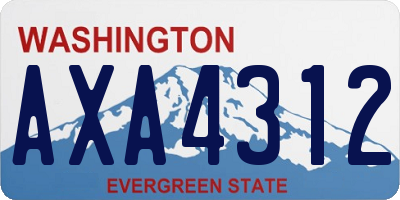 WA license plate AXA4312