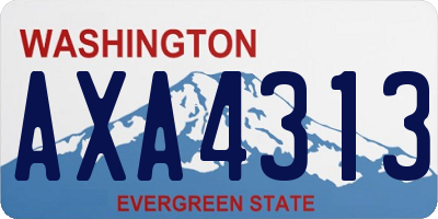 WA license plate AXA4313