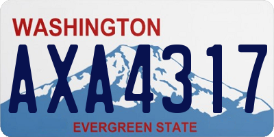 WA license plate AXA4317