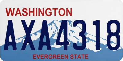 WA license plate AXA4318