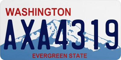 WA license plate AXA4319