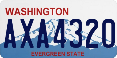 WA license plate AXA4320