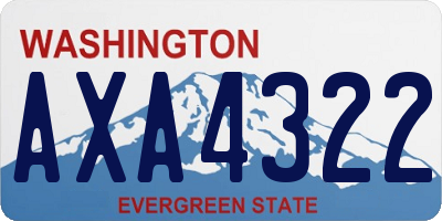 WA license plate AXA4322