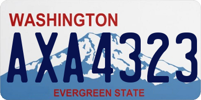 WA license plate AXA4323