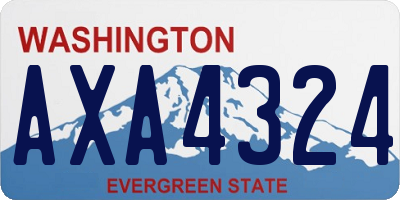 WA license plate AXA4324