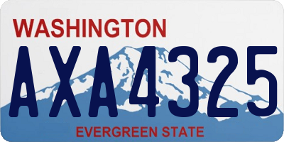 WA license plate AXA4325