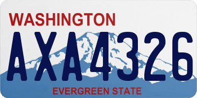 WA license plate AXA4326