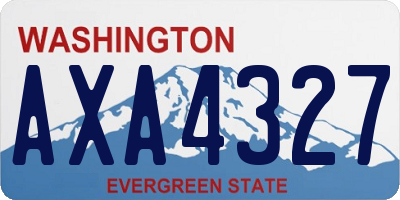 WA license plate AXA4327
