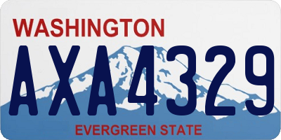 WA license plate AXA4329