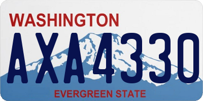 WA license plate AXA4330