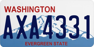 WA license plate AXA4331