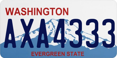 WA license plate AXA4333