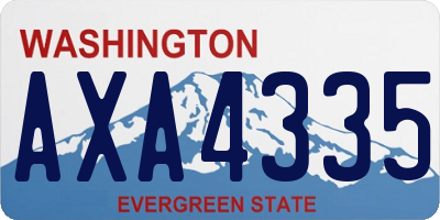 WA license plate AXA4335