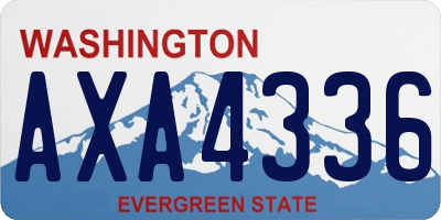 WA license plate AXA4336