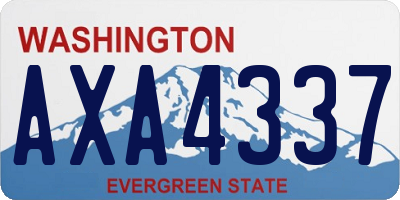 WA license plate AXA4337