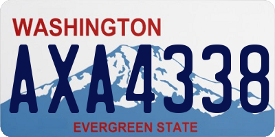 WA license plate AXA4338
