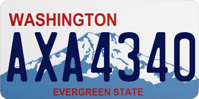 WA license plate AXA4340