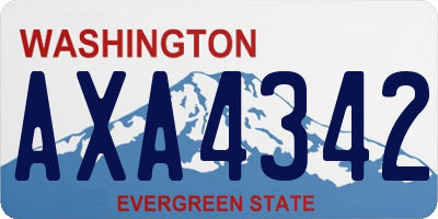 WA license plate AXA4342