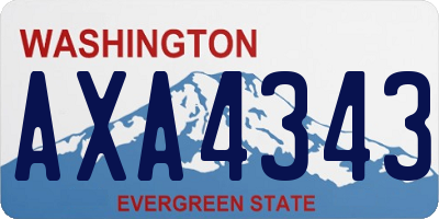 WA license plate AXA4343