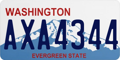 WA license plate AXA4344