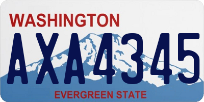 WA license plate AXA4345