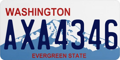 WA license plate AXA4346
