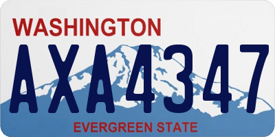 WA license plate AXA4347