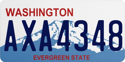 WA license plate AXA4348