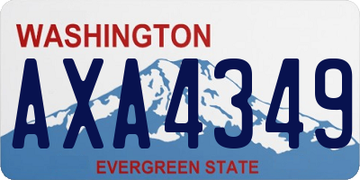 WA license plate AXA4349