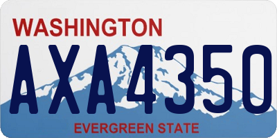WA license plate AXA4350